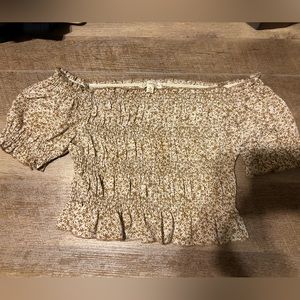 Floral Off the Shoulder Crop top